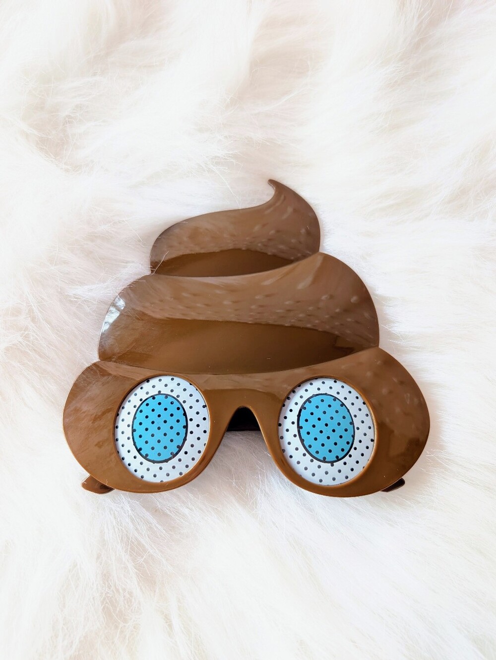Poop Emoji Party Glasses, Funny Gift, Brown, Like New